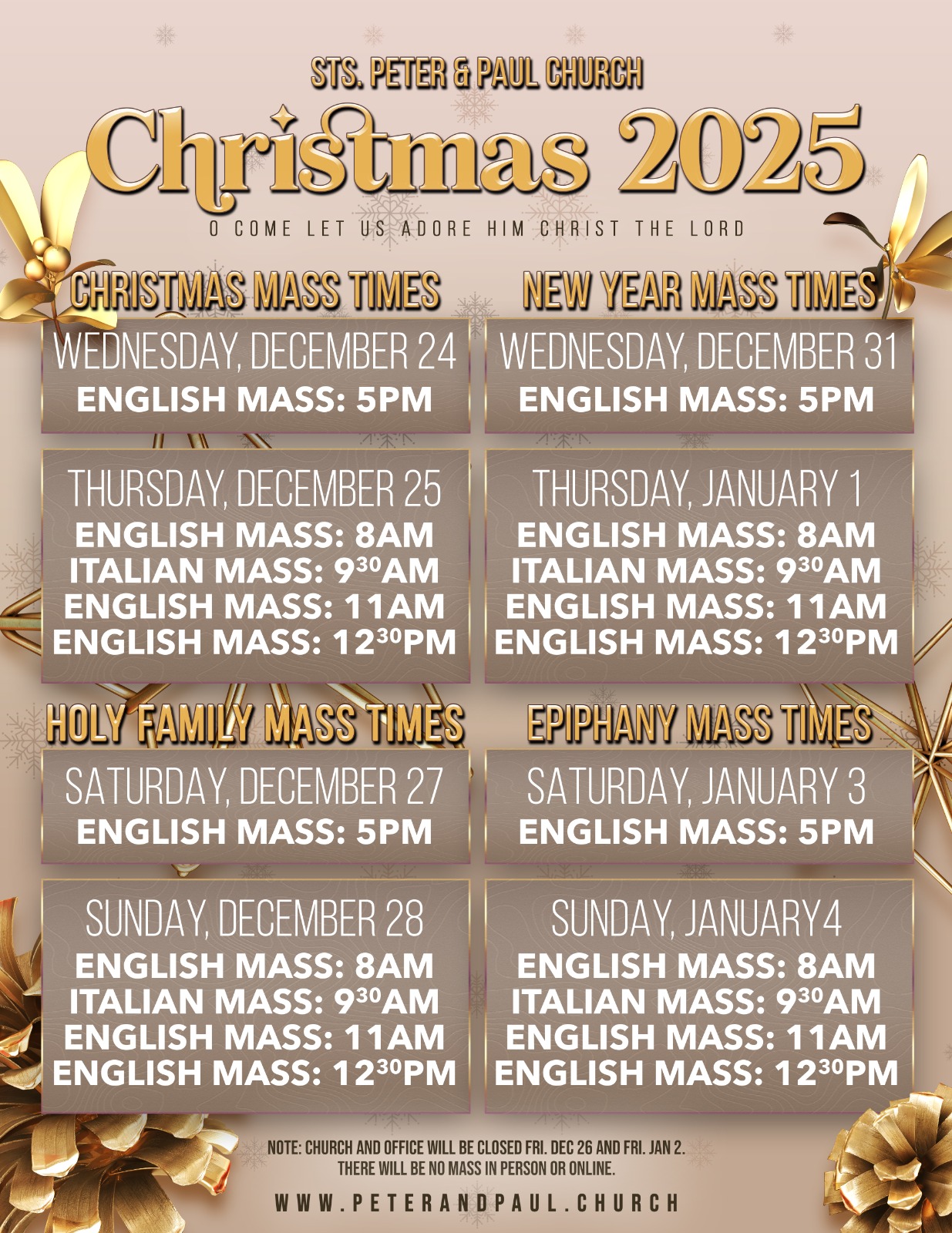 CHRISTMAS SCHEDULE PIC 2025